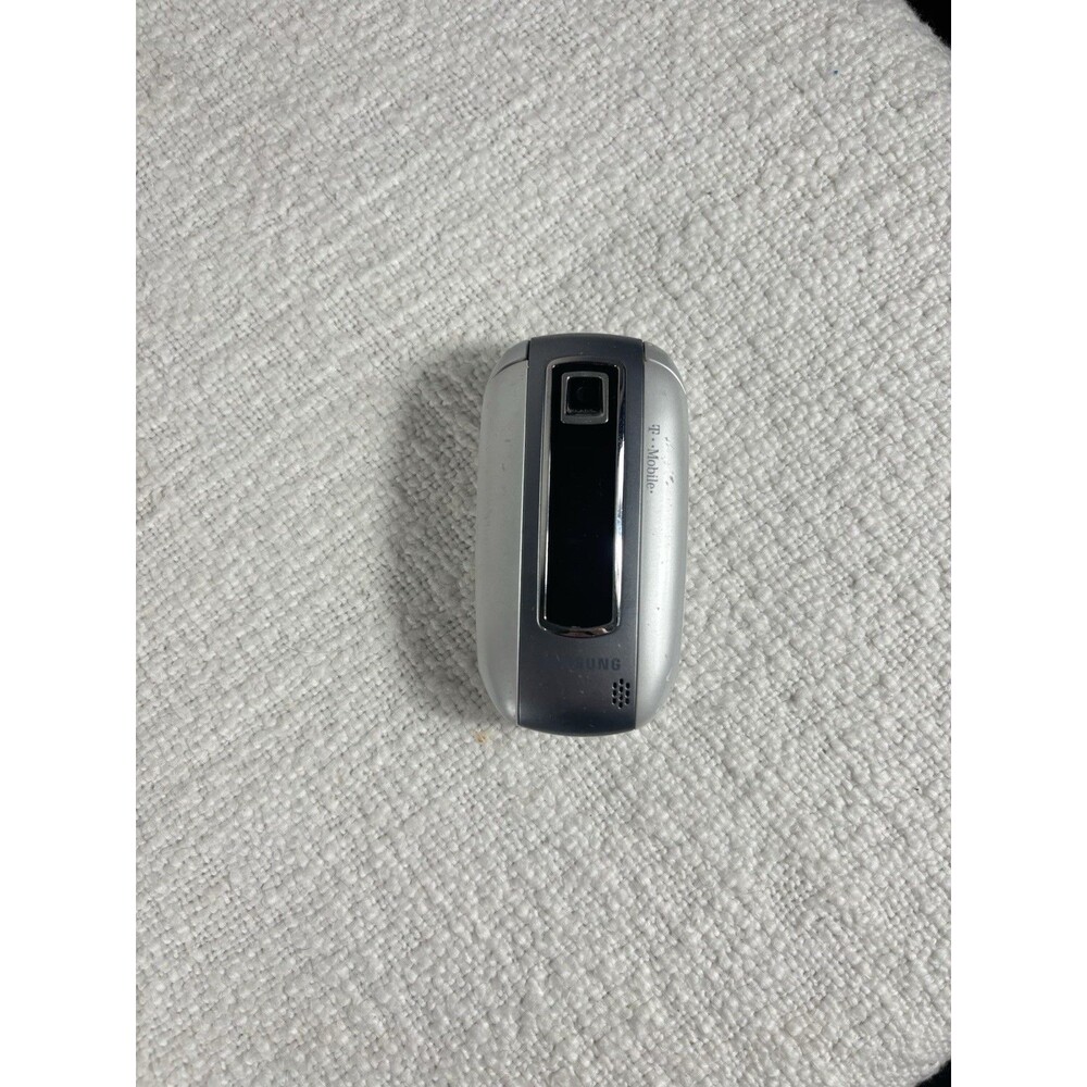 Samsung SGH-T329 Samsung Stripe Silver ( T-Mobile ) Rare Flip‎ Phone Untested